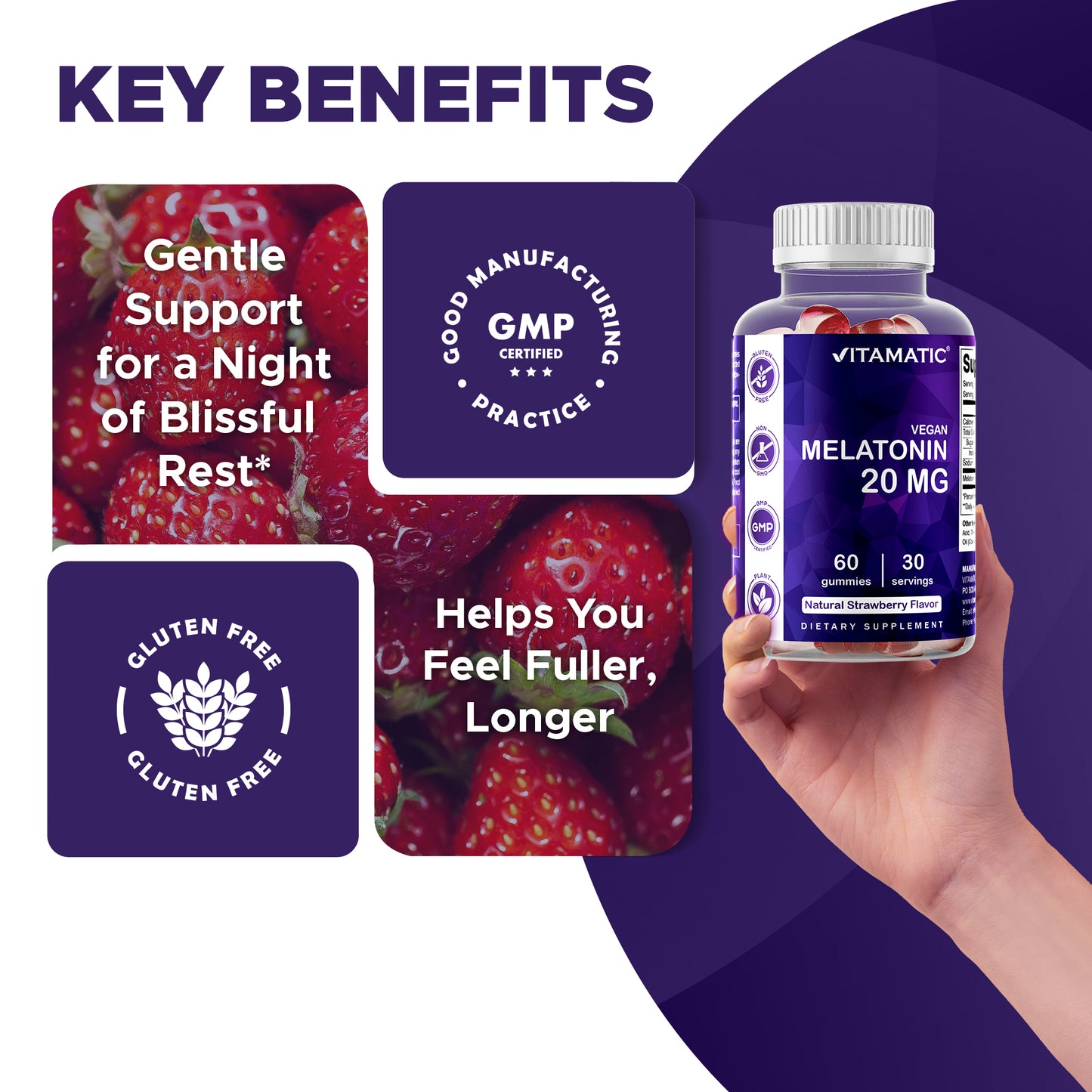 Melatonin 20mg - 60 Vegan Gummies