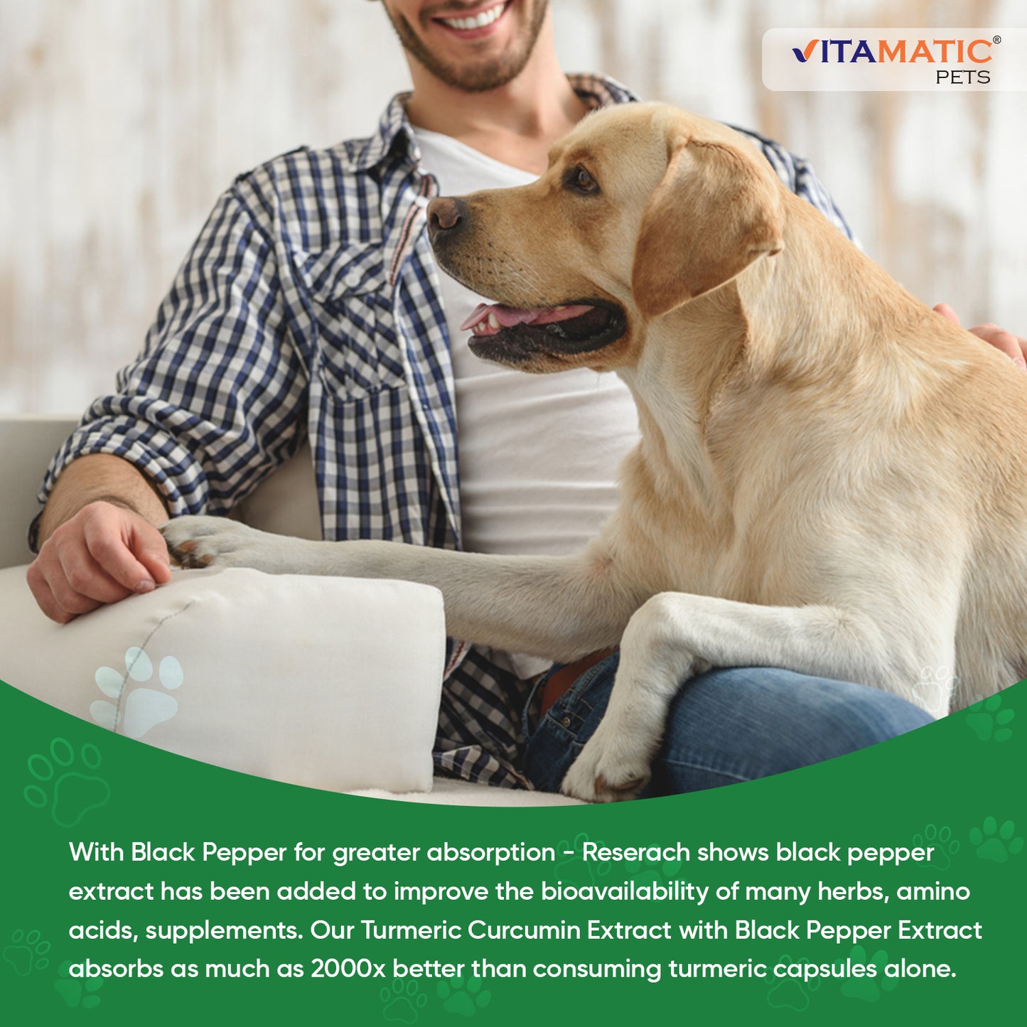 Turmeric for Dogs Anti Inflammatory Pain Relief 120 Chewable Tablets
