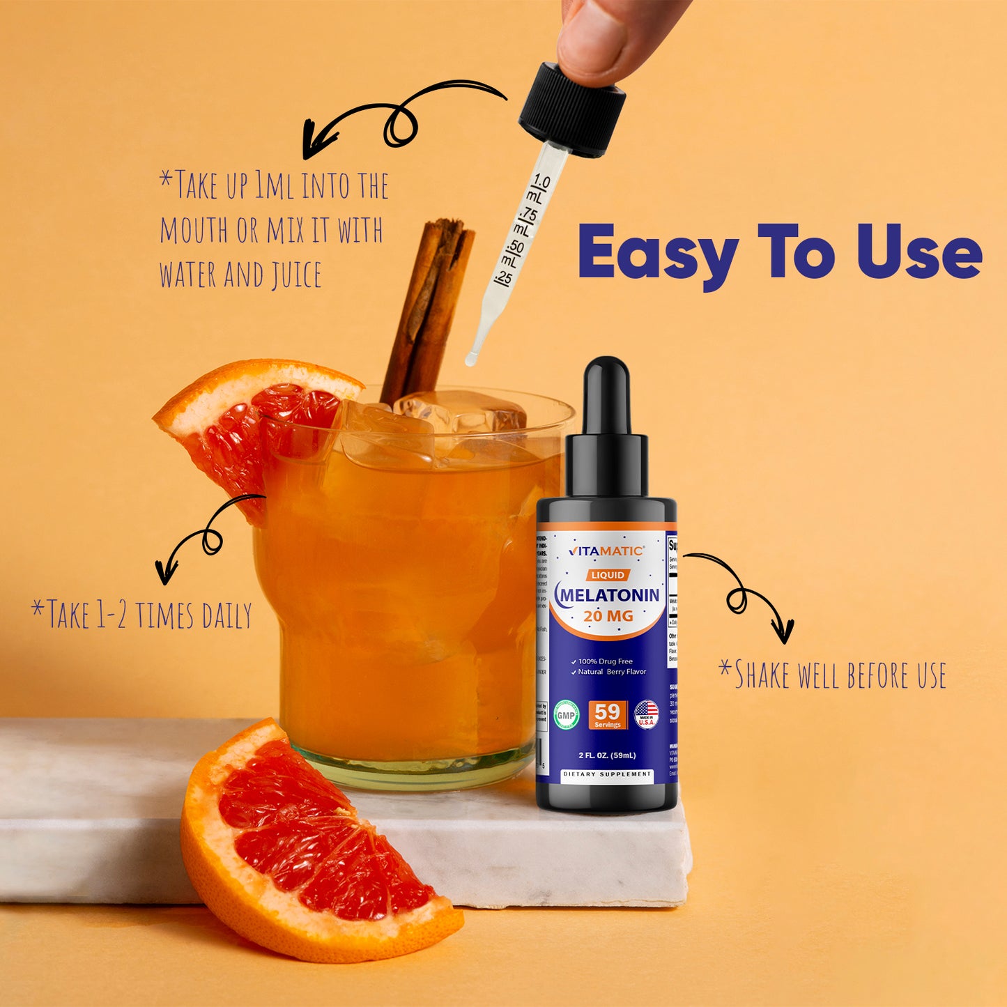 Melatonin 20mg Liquid Drops 2 Fluid Ounce