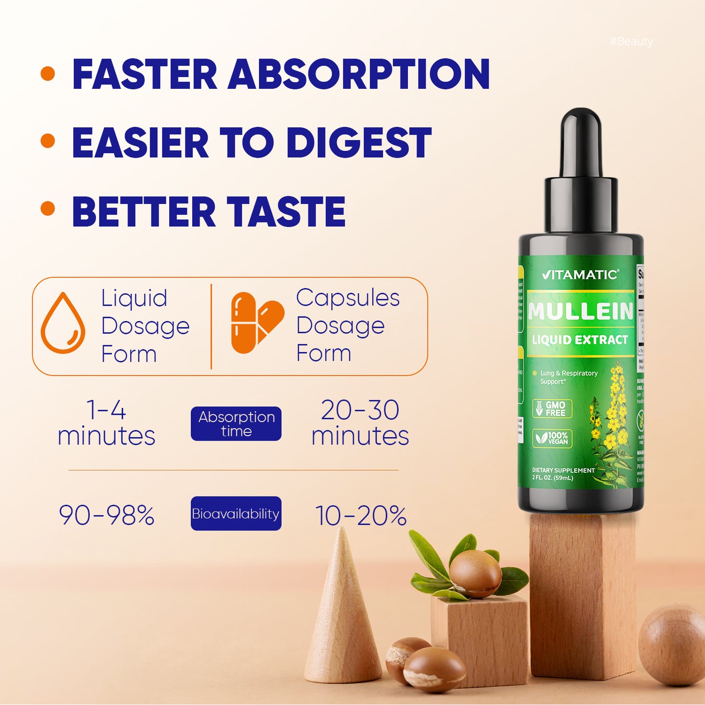 Liquid Mullein Leaf 1000mg per Serving 2 FL OZ