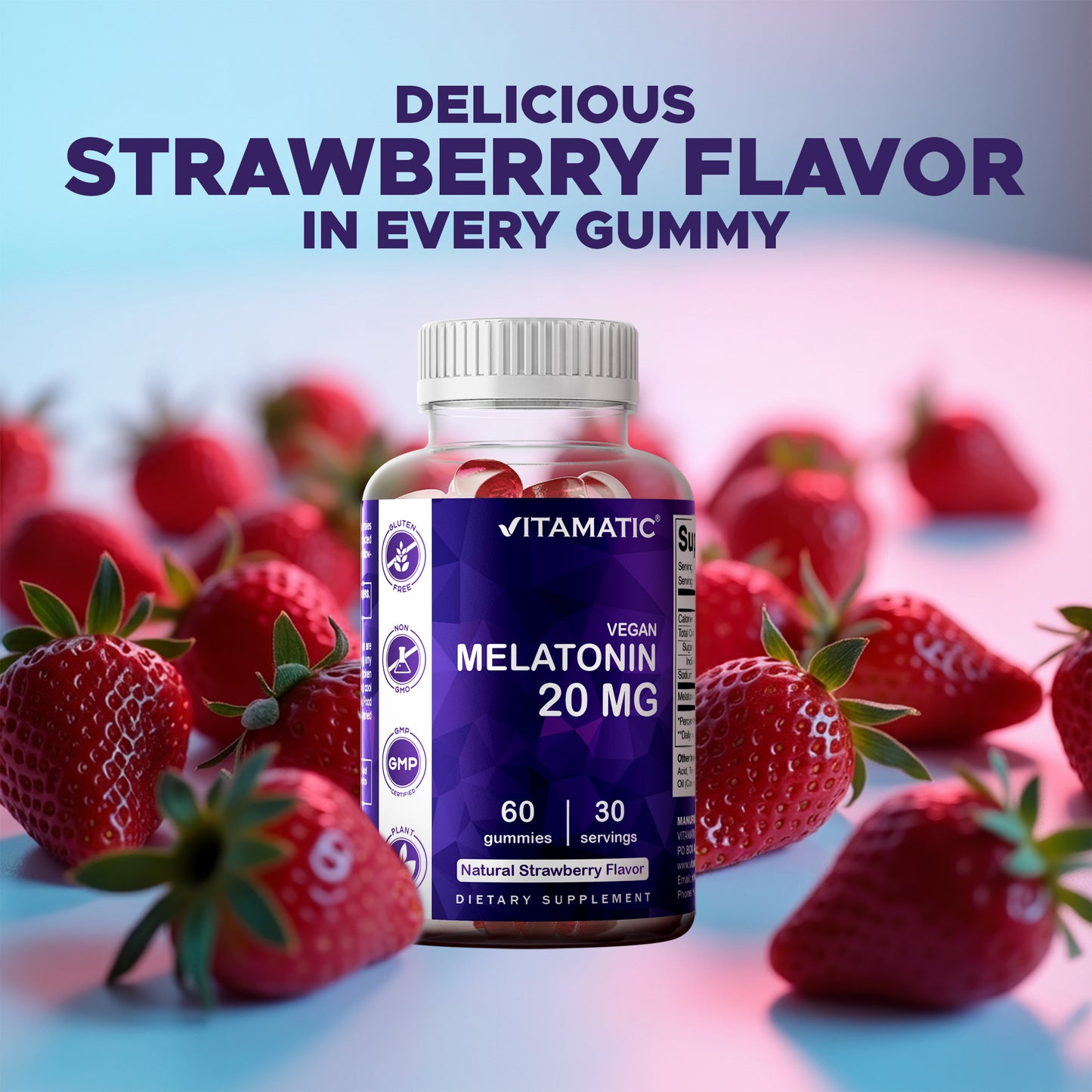 Melatonin 20mg - 60 Vegan Gummies