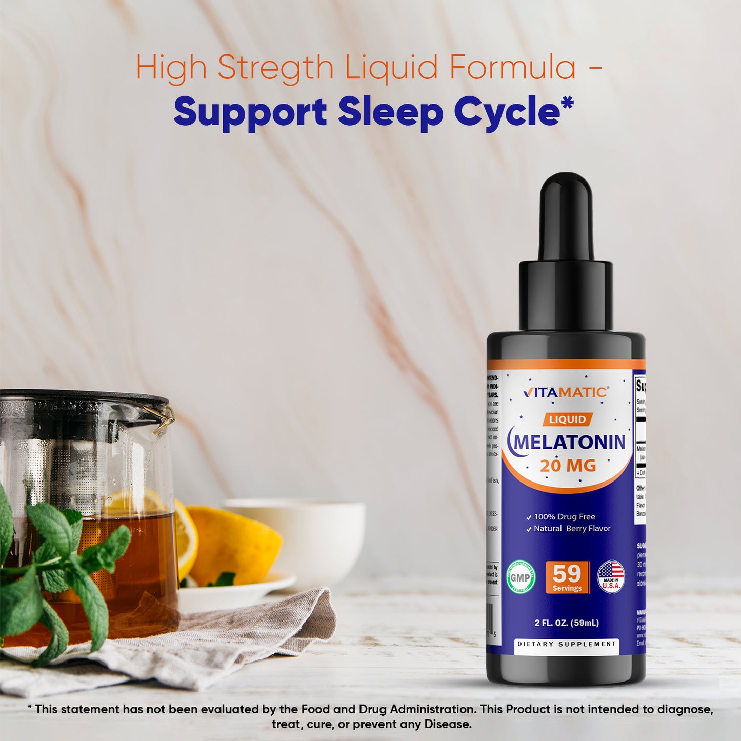 Melatonin 20mg Liquid Drops 2 Fluid Ounce