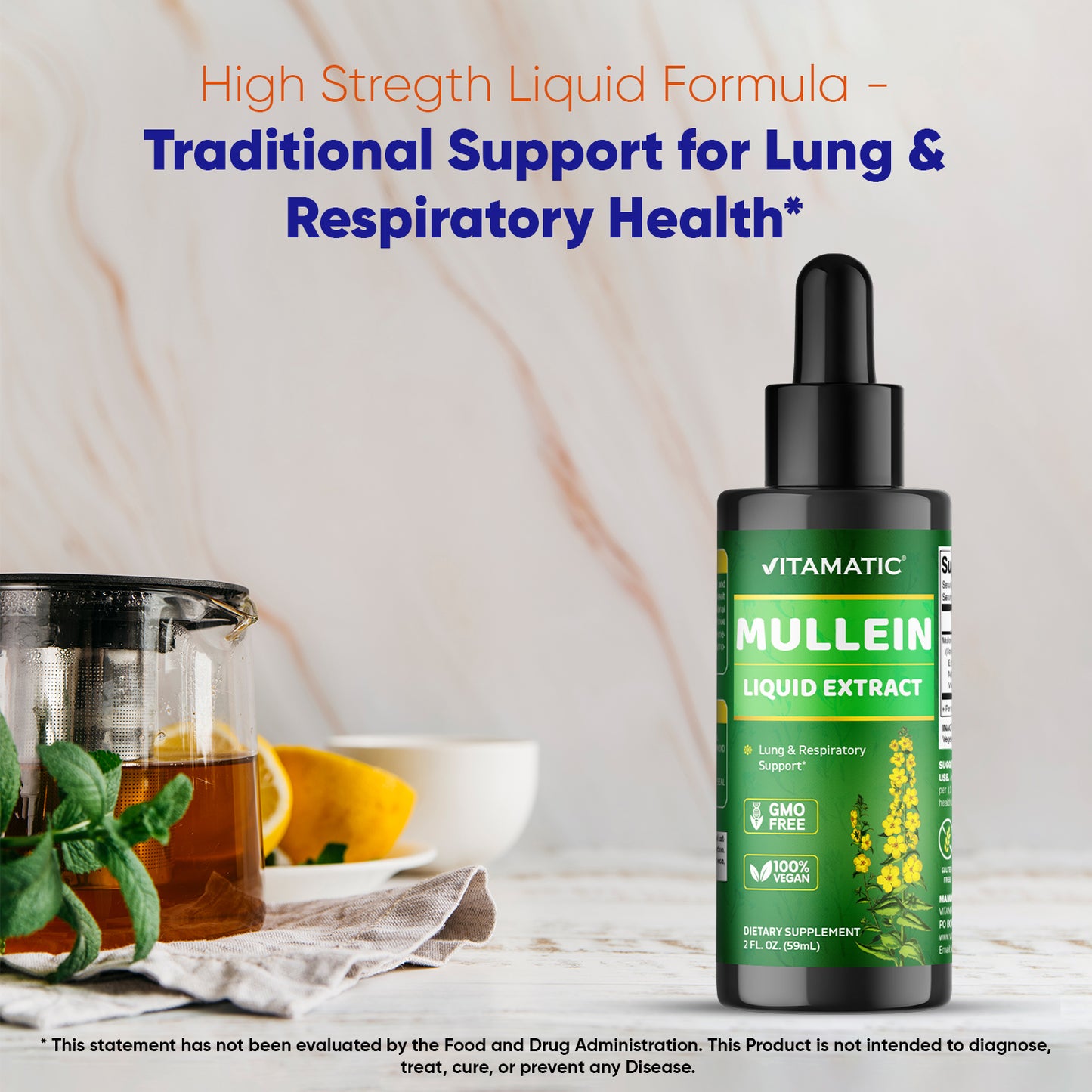 Liquid Mullein Leaf 1000mg per Serving 2 FL OZ