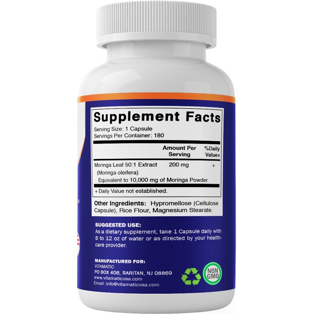 Moringa Capsules 10,000mg - 180 Capsules