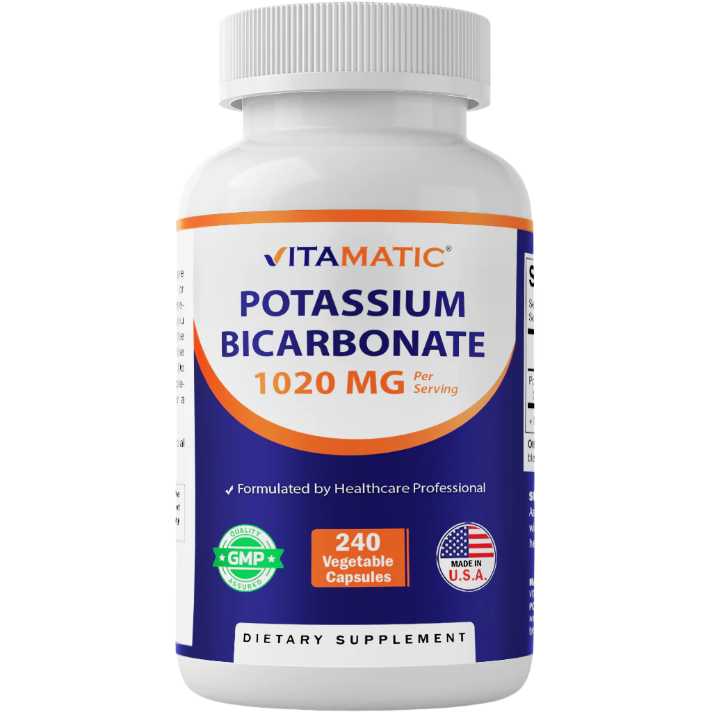 Potassium Supplement 1020 mg | 240 Vegetable Capsules