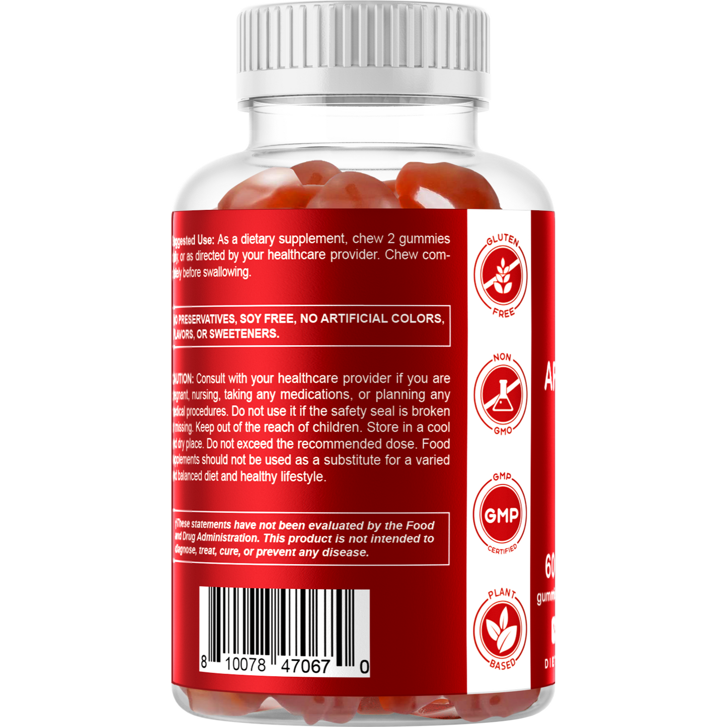 Apple Cider Vinegar 1000mg 60 Vegan Gummies
