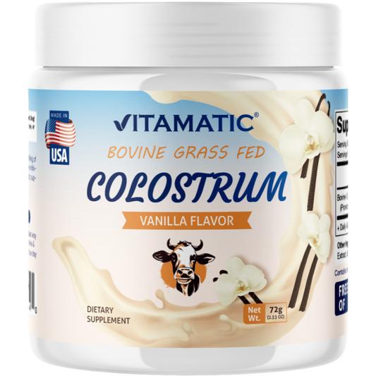 Bovine Colostrum 30% IgG Powder 2.53 OZ - 72 Gram - 30 Servings (Vanilla Flavor)