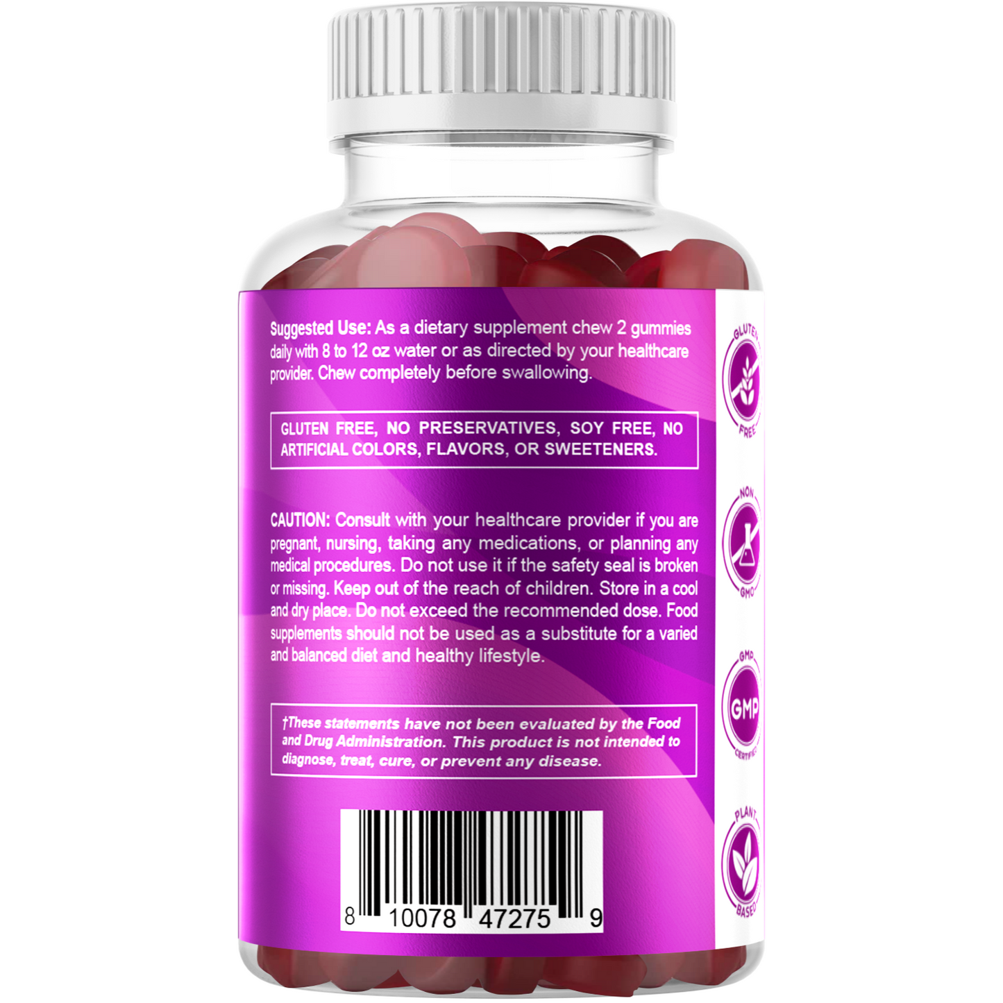 Vitamin B6 100mg - Strawberry Flavor - 60 Gummies