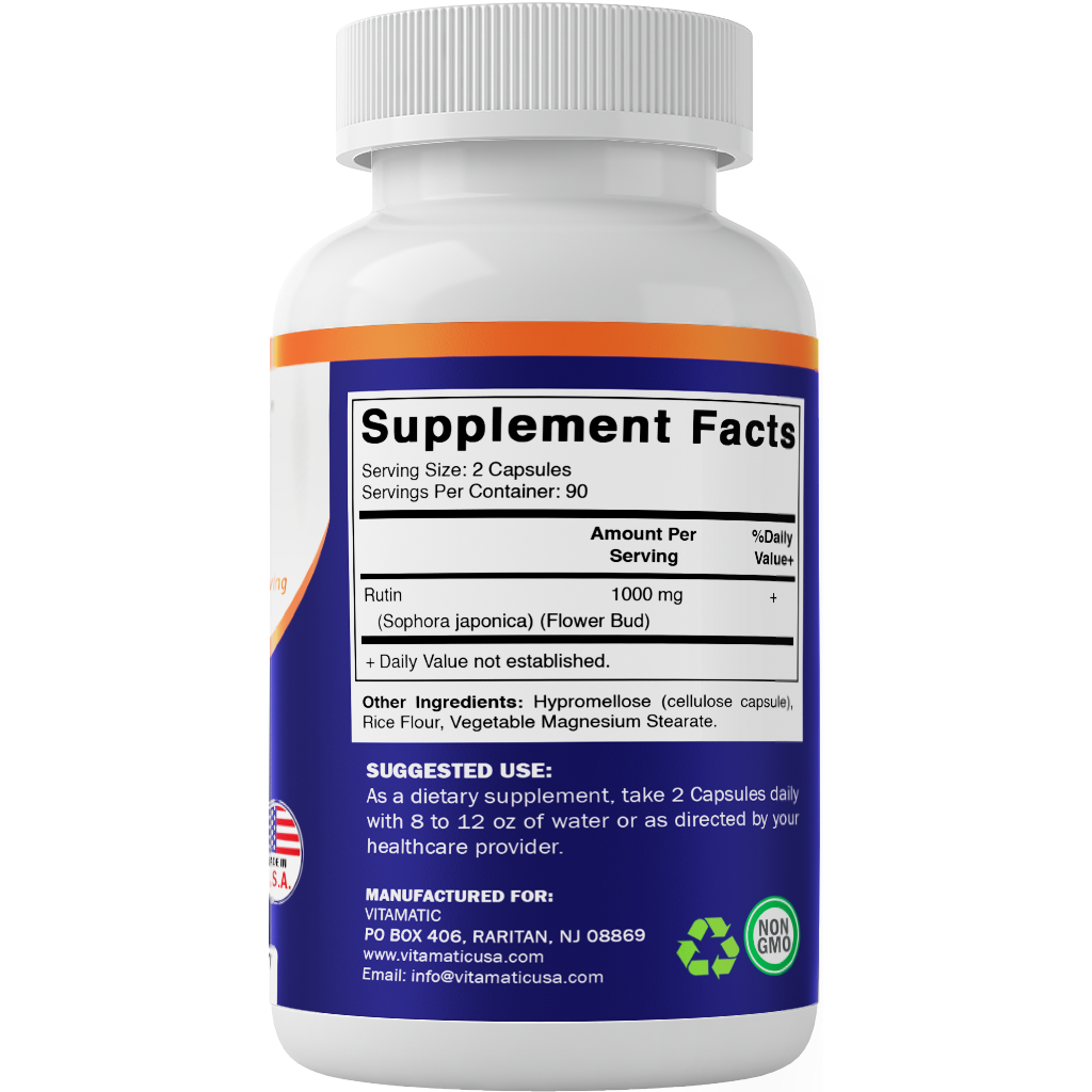 Rutin 1000mg Supplement - 180 Capsules