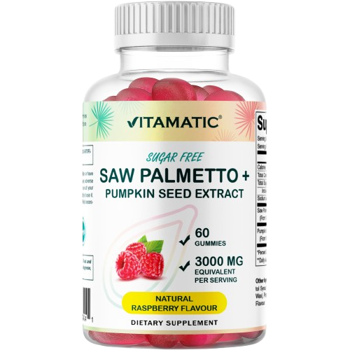 Sugar Free Saw Palmetto with Pumpkin Seed 3000 mg - 60 Gummies