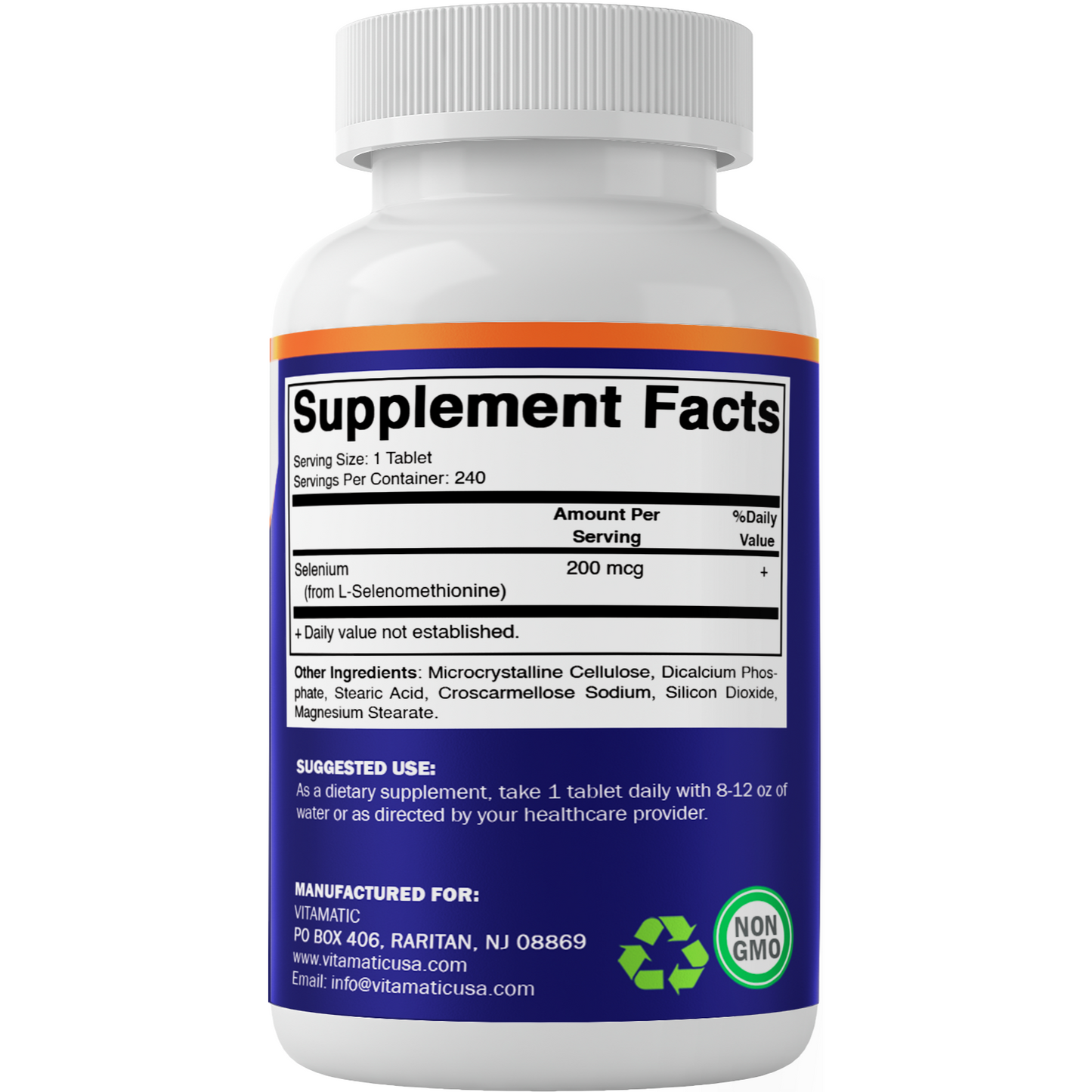 Yeast Free Selenium 200 mcg - 240 Tablets