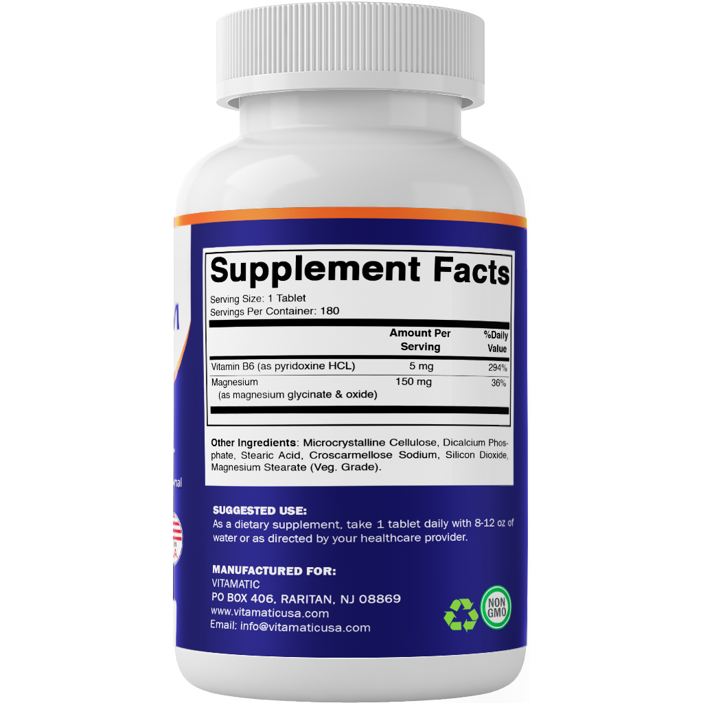 Magnesium Glycinate 500mg per Tablet 180 Vegetarian Tablets