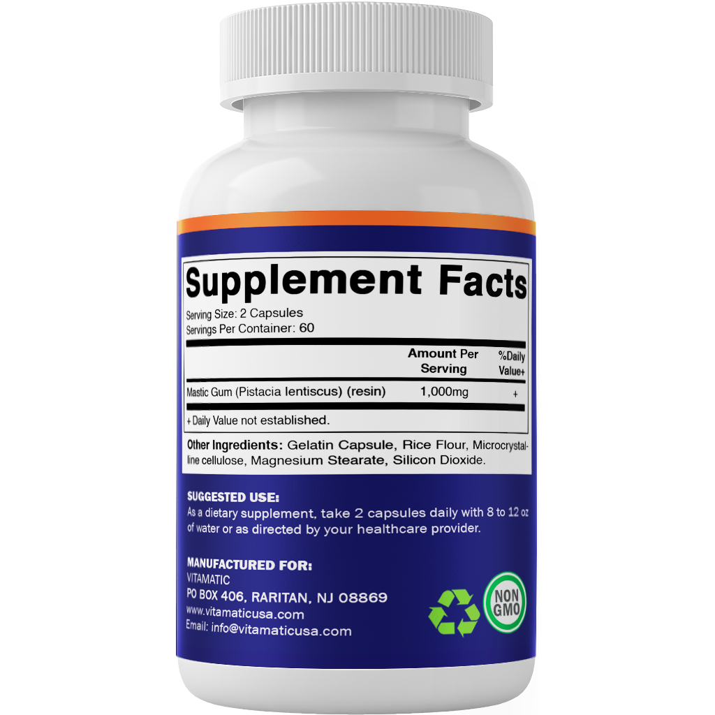 Mastic Gum 1000mg per Serving 120 Capsules