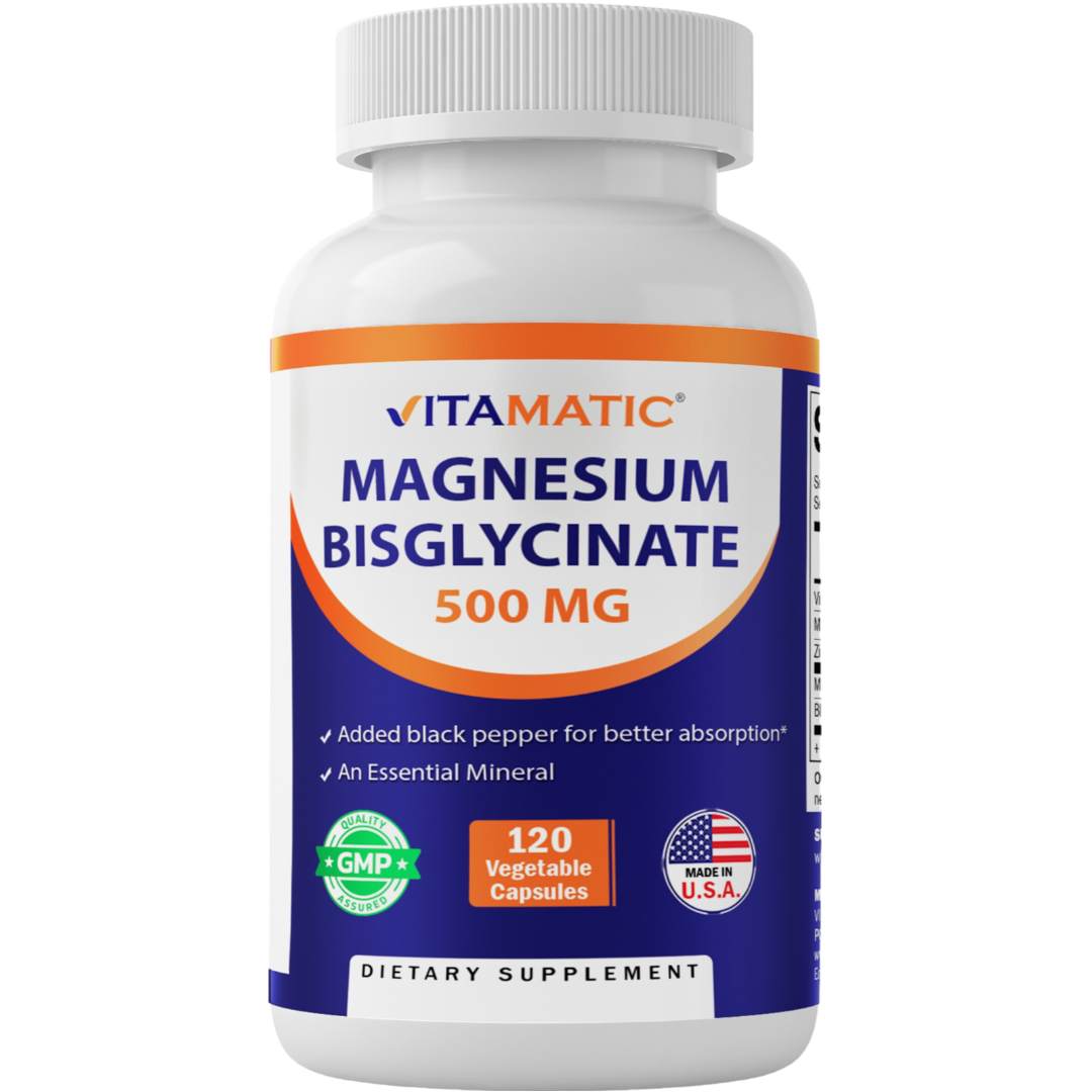 Magnesium Bisglycinate 500mg 120 Vegetarian Capsules