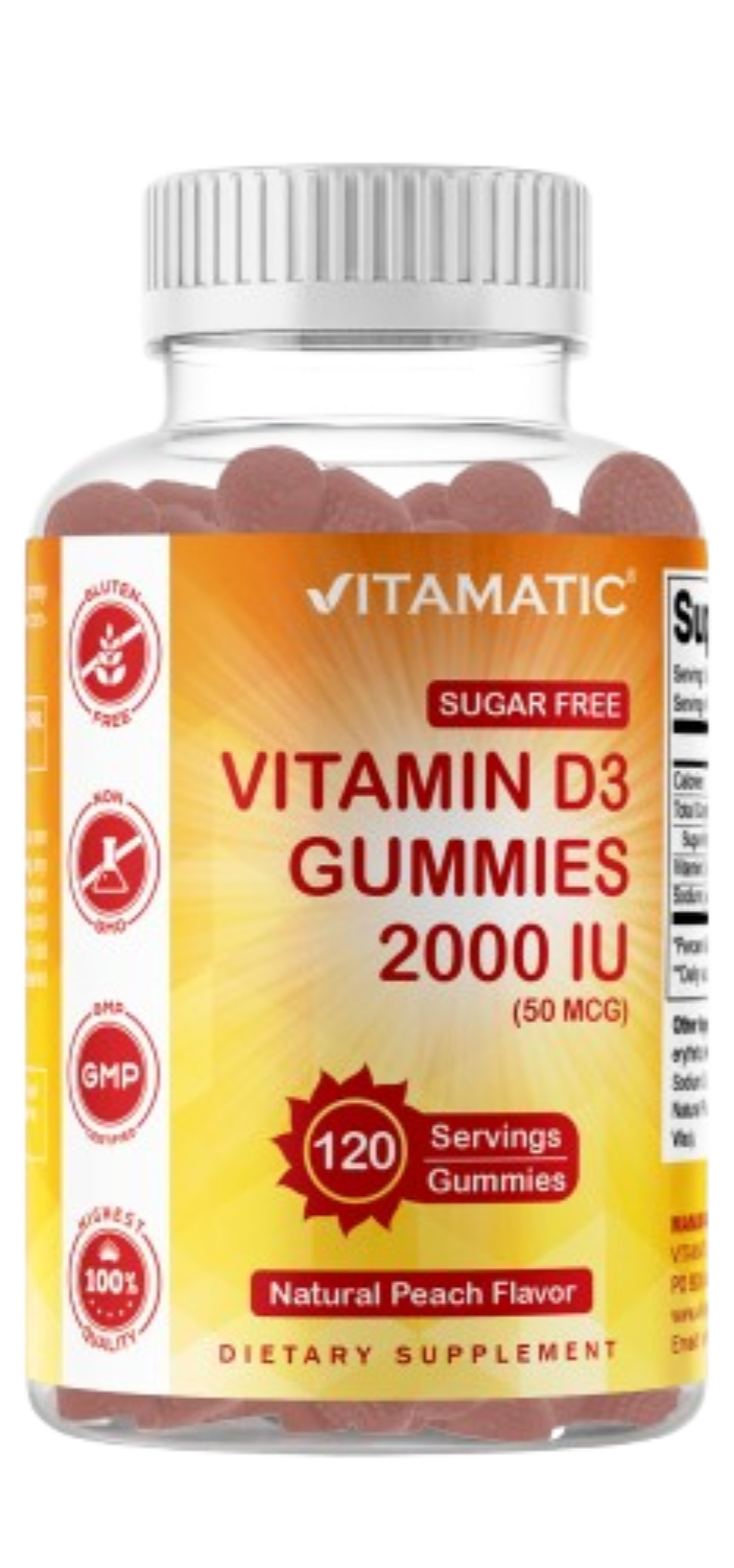 Sugar Free Vitamin D3 2000 IU - 120 Gummies