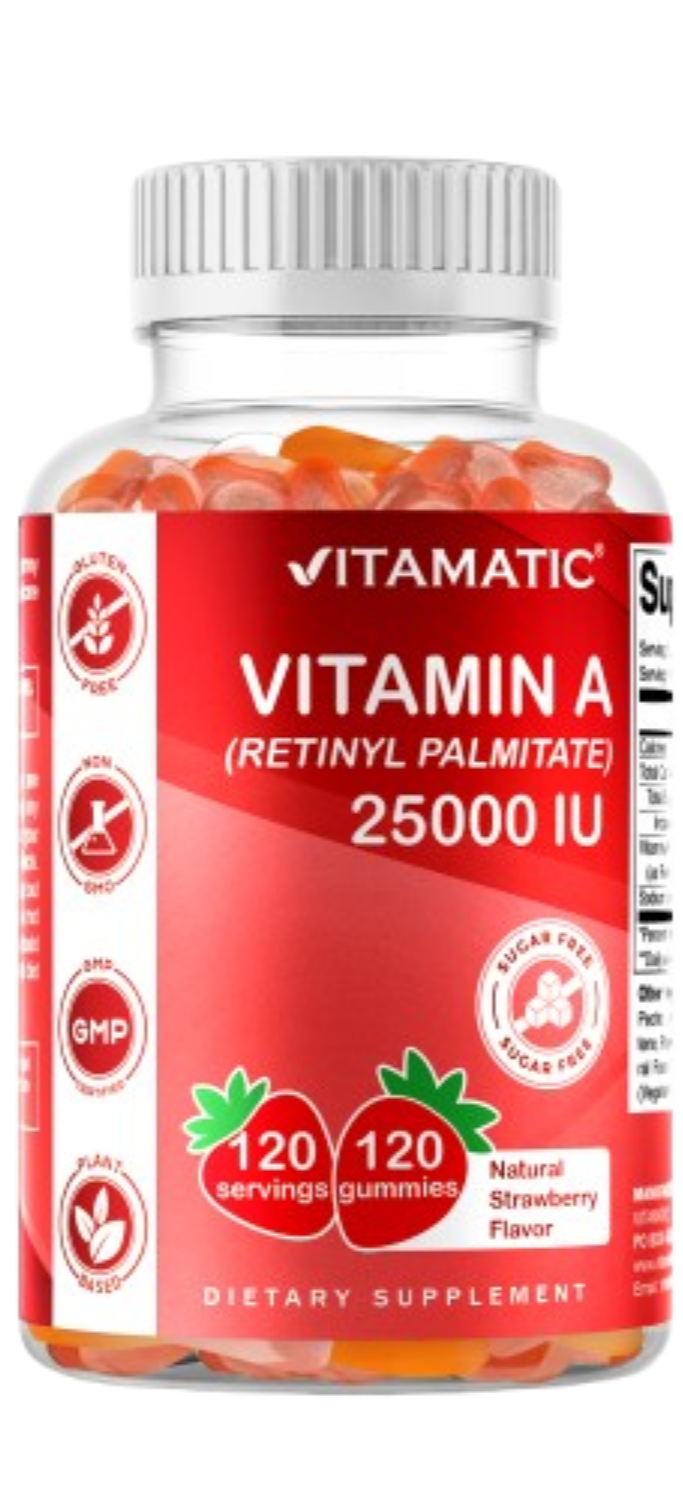 Sugar Free Vitamin A 25000 IU - 120 Gummies