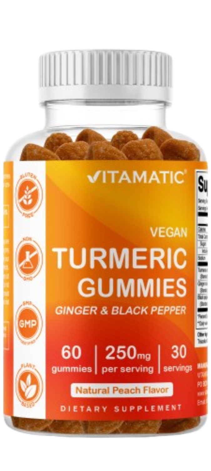 Turmeric Ginger with Black Pepper - 60 Vegan Gummies