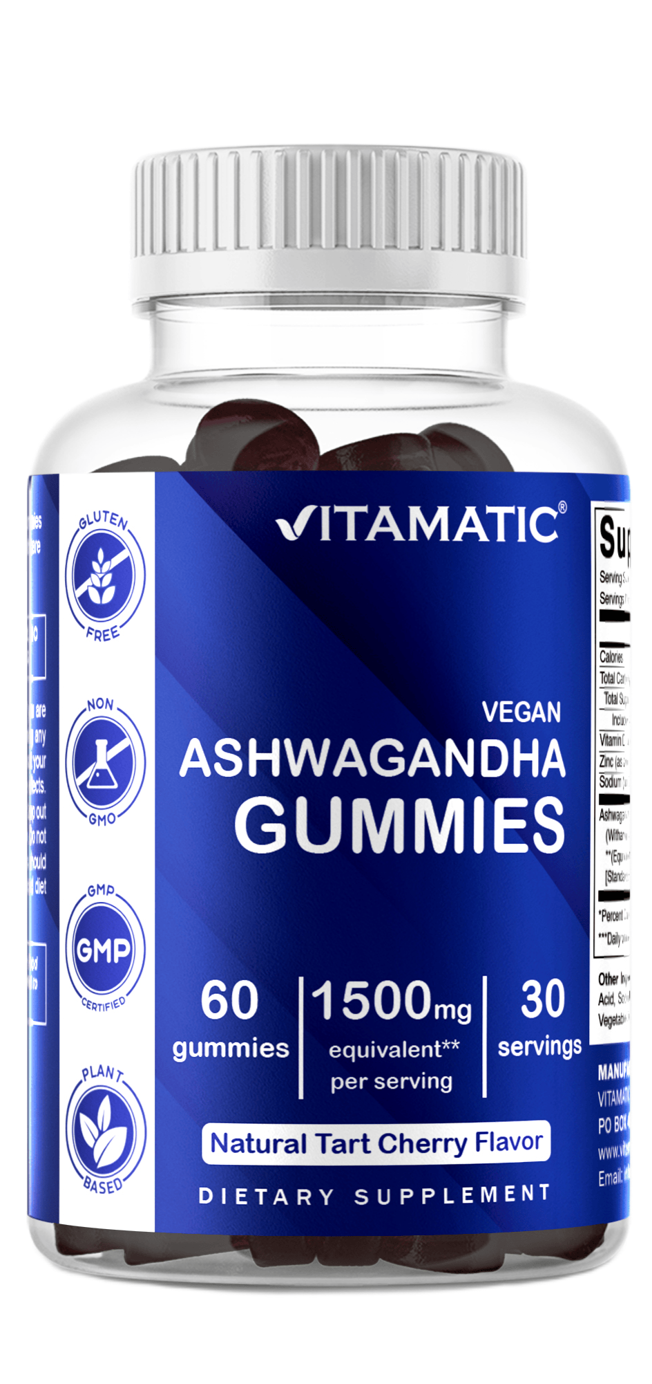 Ashwagandha 1500mg 60 Vegan Gummies