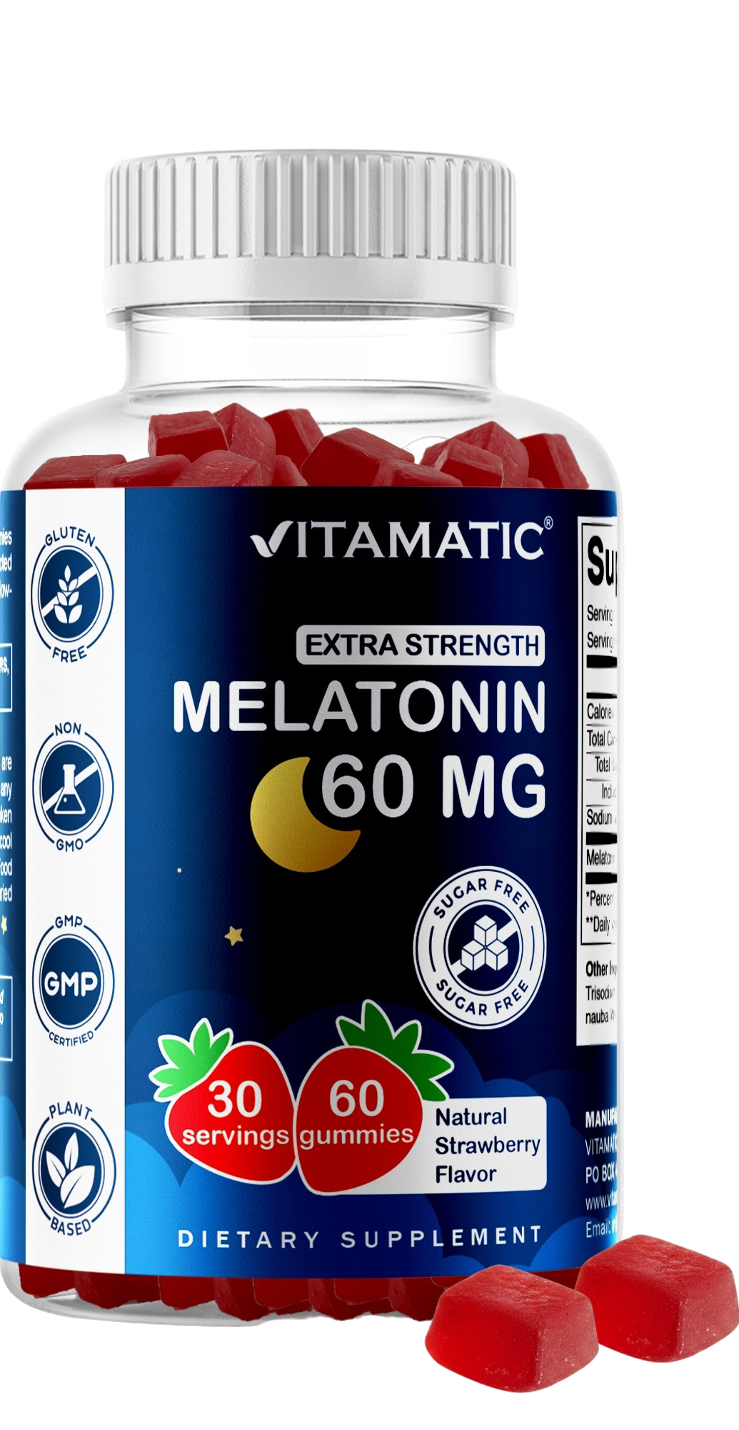 Sugar Free Melatonin 60mg - 60 Gummies – Vitamatic Sugar Free Melatonin 60mg - 60 Gummies – Vitamatic