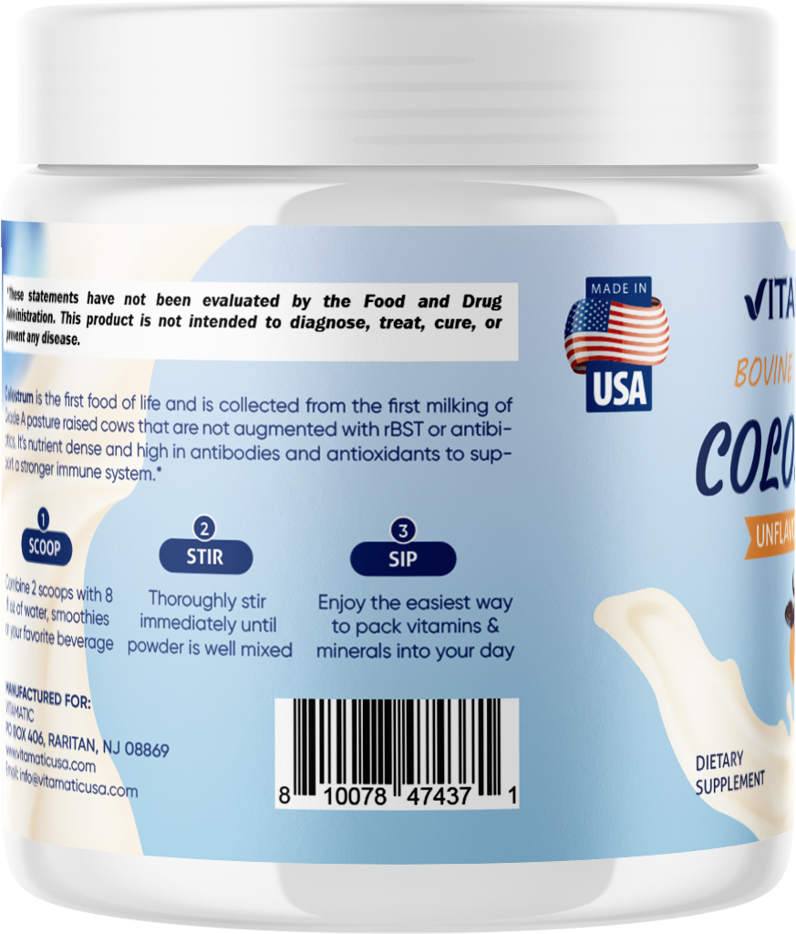 Colostrum Powder 30% IgG - JAR 60 Grams (Unflavored)