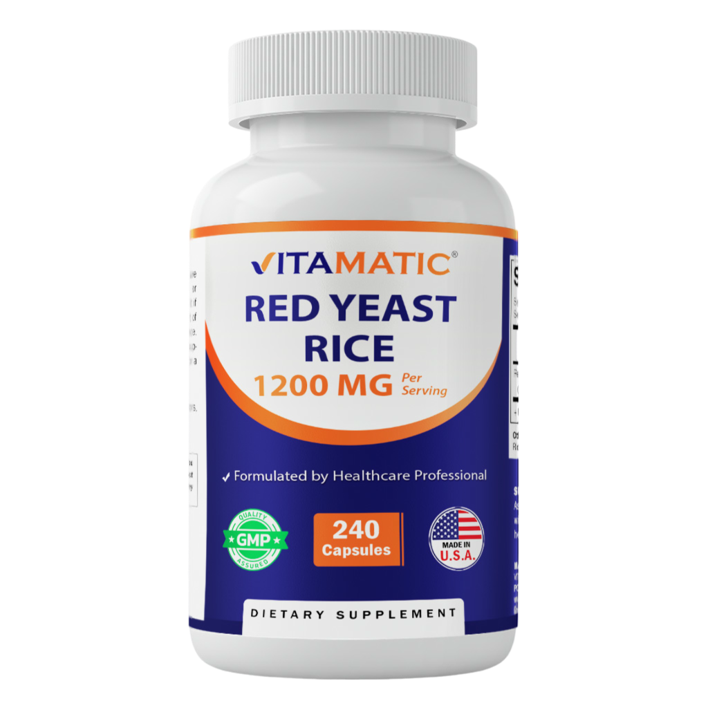 Red Yeast Rice 1200mg. Capsules - 240 Count