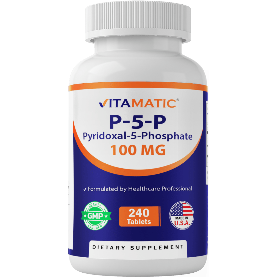P5P 100 mg (Pyridoxal-5-Phosphate) – Active Form of Vitamin B6 - 240 Tablets
