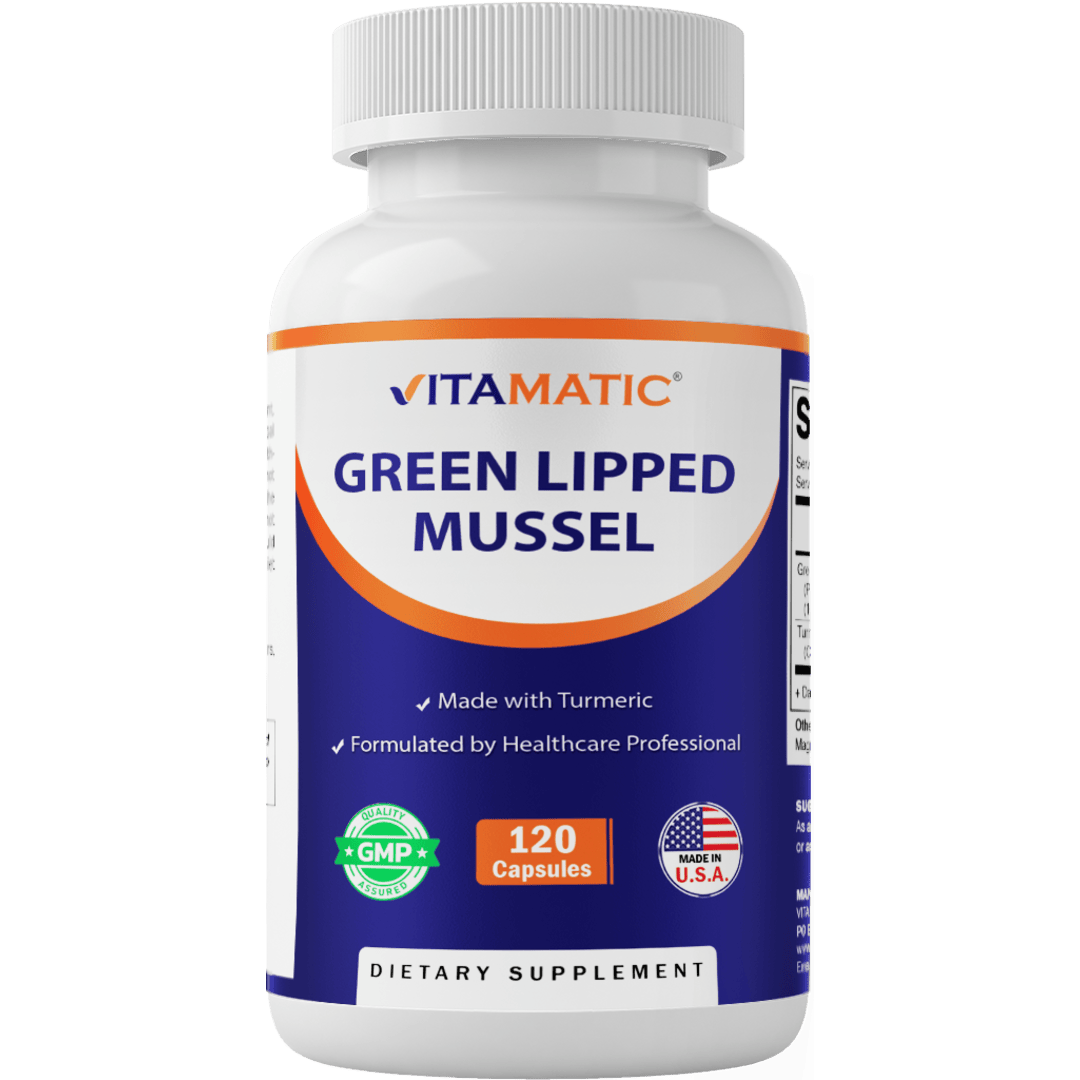 Green Lipped Mussel 2500 mg Equivalent with Turmeric - 120 Veg Capsules