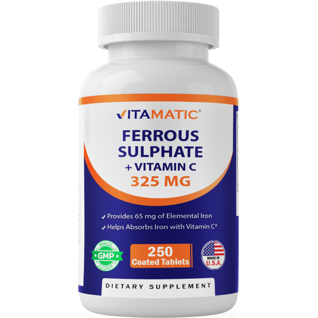 Ferrous Sulphate 325mg Vitamin C 100mg - 250 Coated Tablets