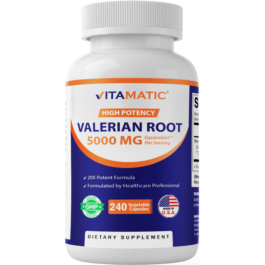 Valerian Root 5000 mg Equivalent per Capsule - 240 Capsules