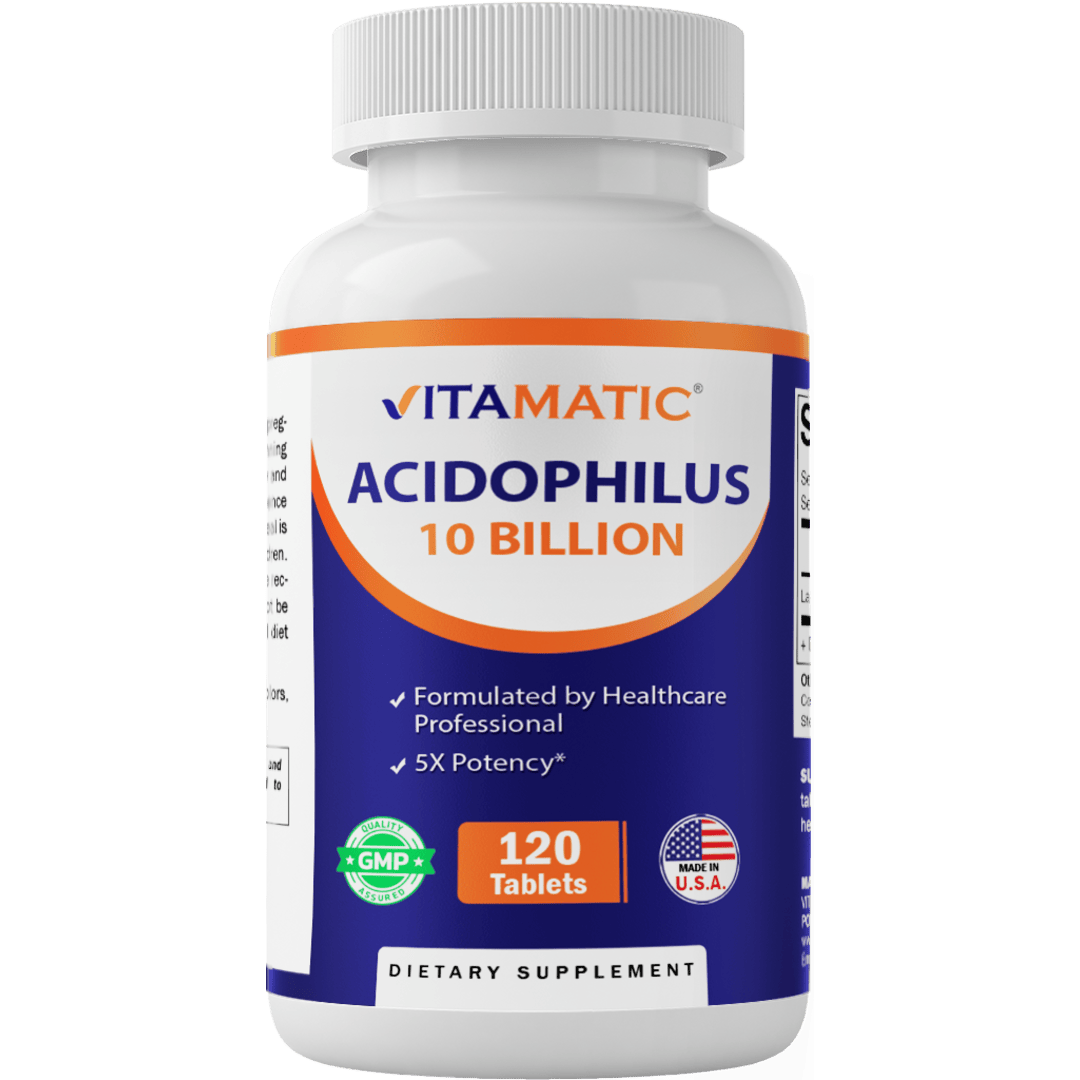 Acidophilus Probiotic 10 Billion CFU Daily Probiotic Supplement 120 Tablets