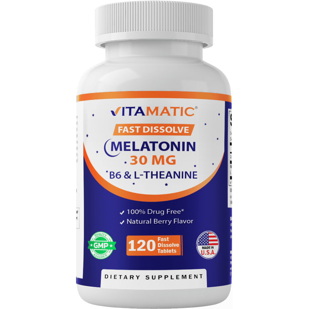 Melatonin 30 mg with L-Theanine & B6 120 Fast Dissolve Tablets