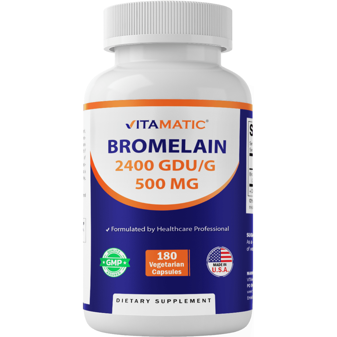 Bromelain 500mg (2400 GDU/gram) - 180 Capsules