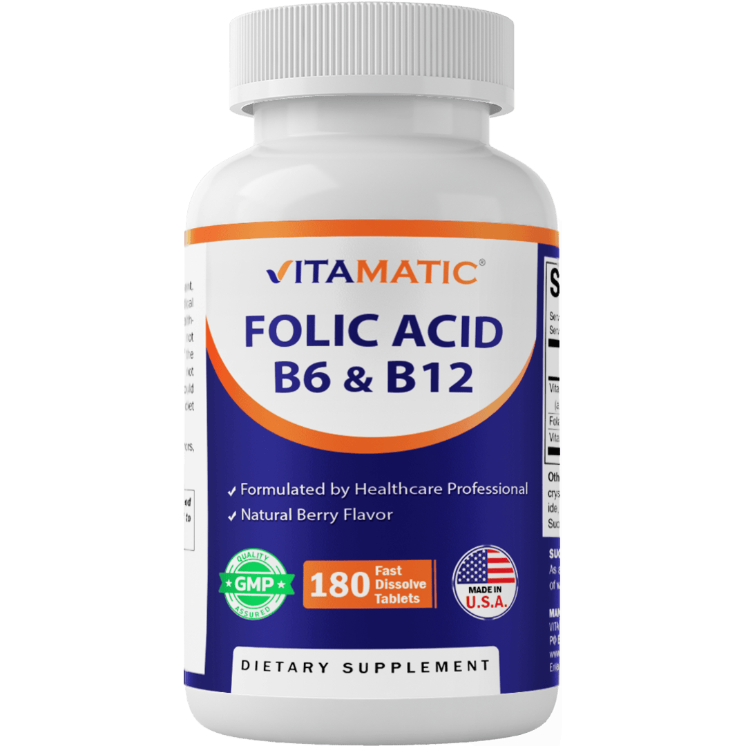 Folic Acid B6 & B12 - 180 Tablets