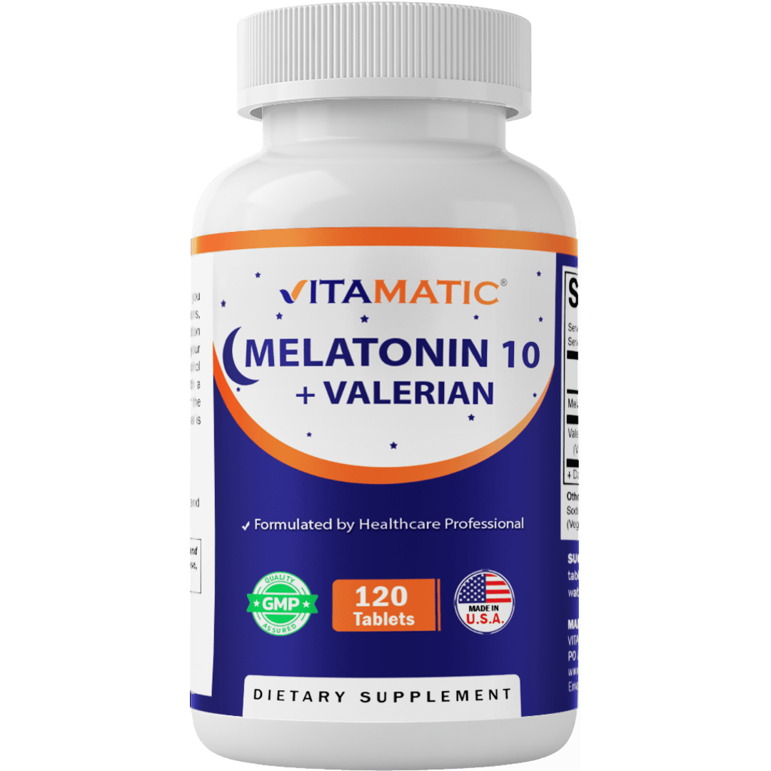 Melatonin 10mg with Valerian Root 4:1 Extract 250 mg 120 Tablets