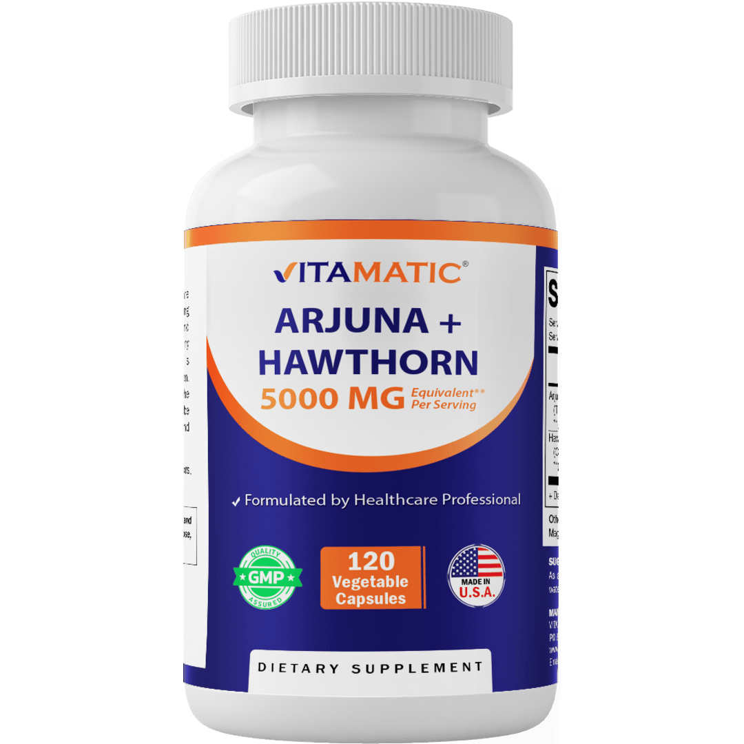 Arjuna 2500mg + Hawthron 2500 mg - 120 Vegetable Capsules