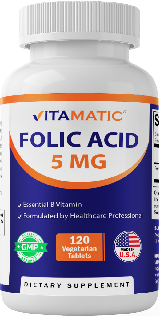 Folic Acid 5mg - 120 Tablets