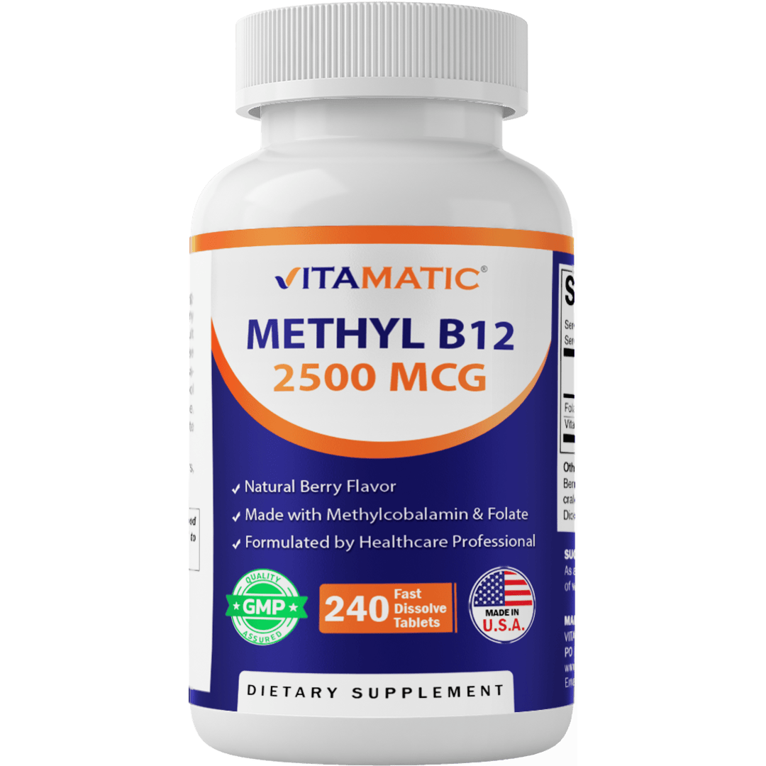 Methyl B12 2500 mcg – Natural Berry Flavor – 240 Fast Dissolve Tablets