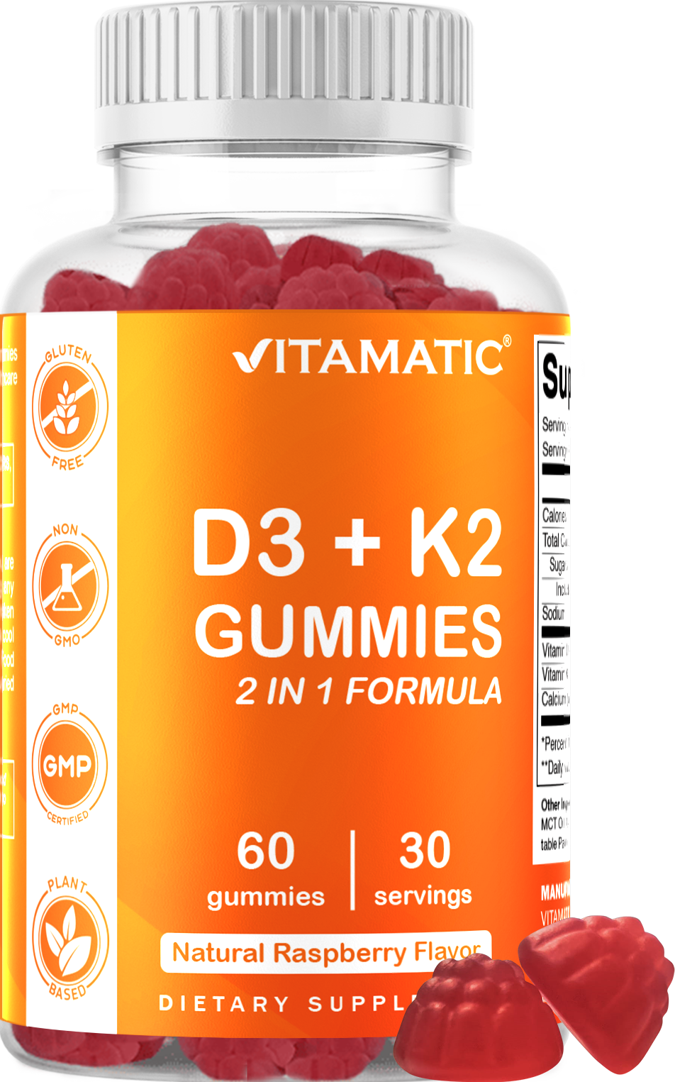 D3 K2 60 Vegan Gummies