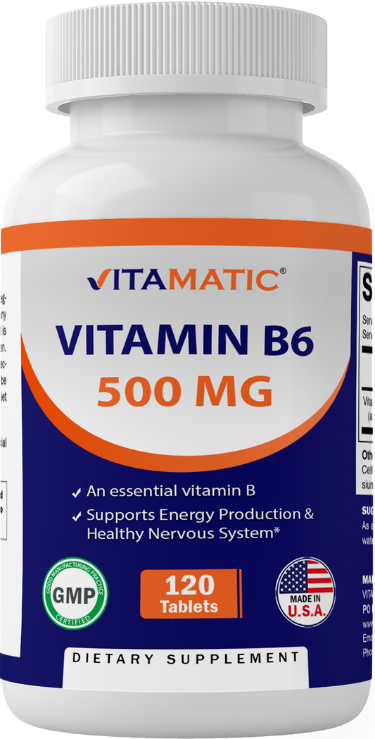 Vitamin B6 500 mg 120 Tablets