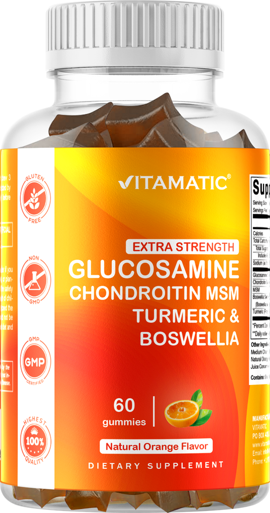 Glucosamine Chondroitin MSM Boswellia Turmeric 60 Gummies