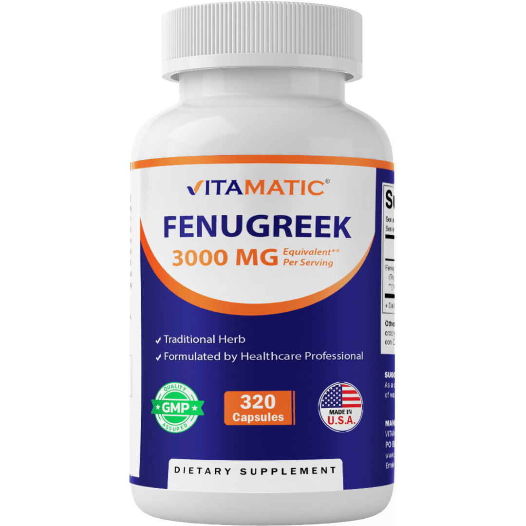 Fenugreek Capsules 3000mg - 320 Vegetarian Capsules