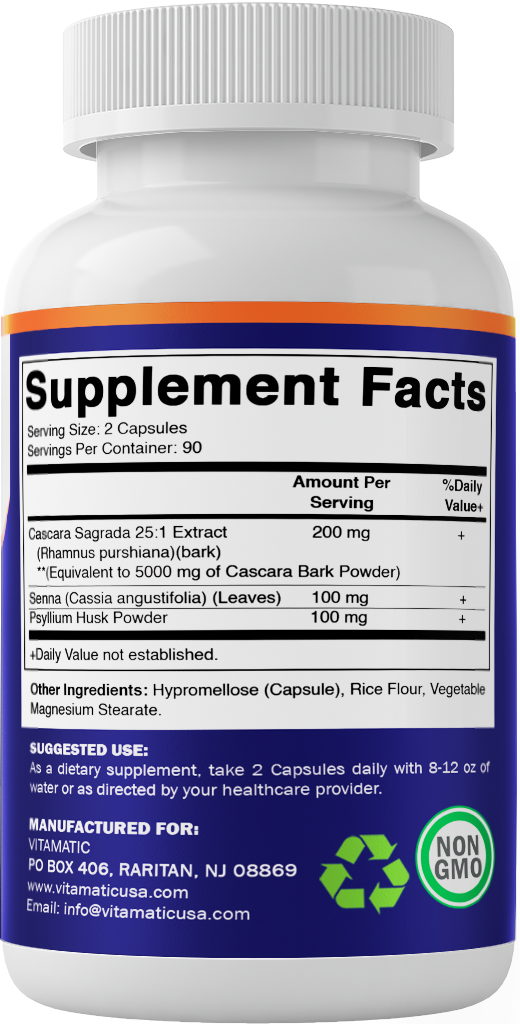 Cascara Sagrada - 180 Vegetable Capsules