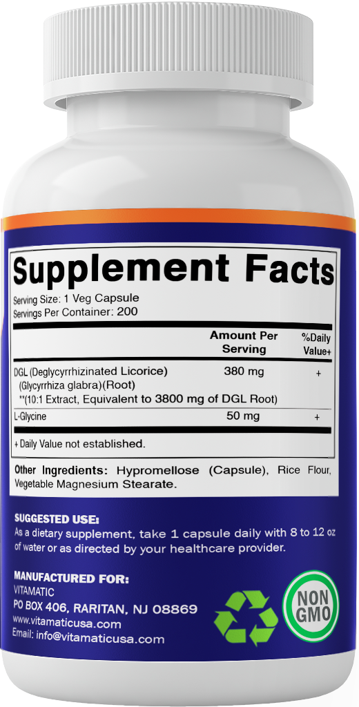 DGL Licorice Extract 3800mg 200 Capsules