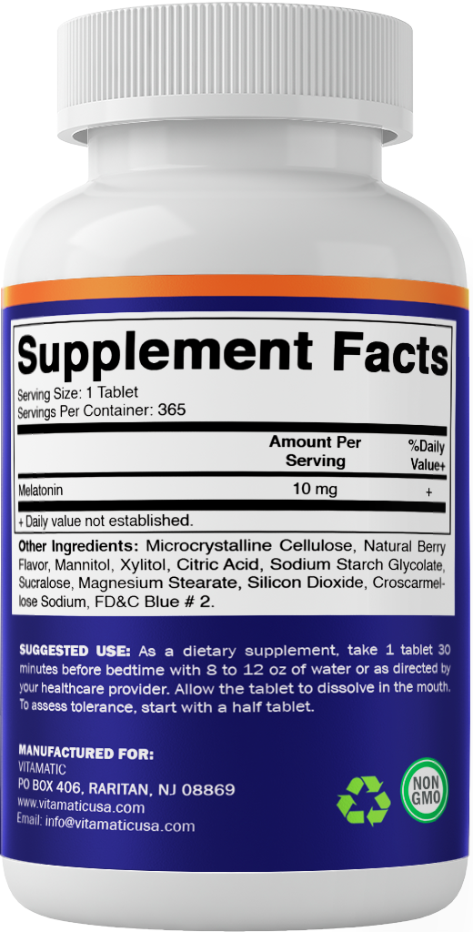Melatonin 10mg 365 Fast Dissolve Tablets