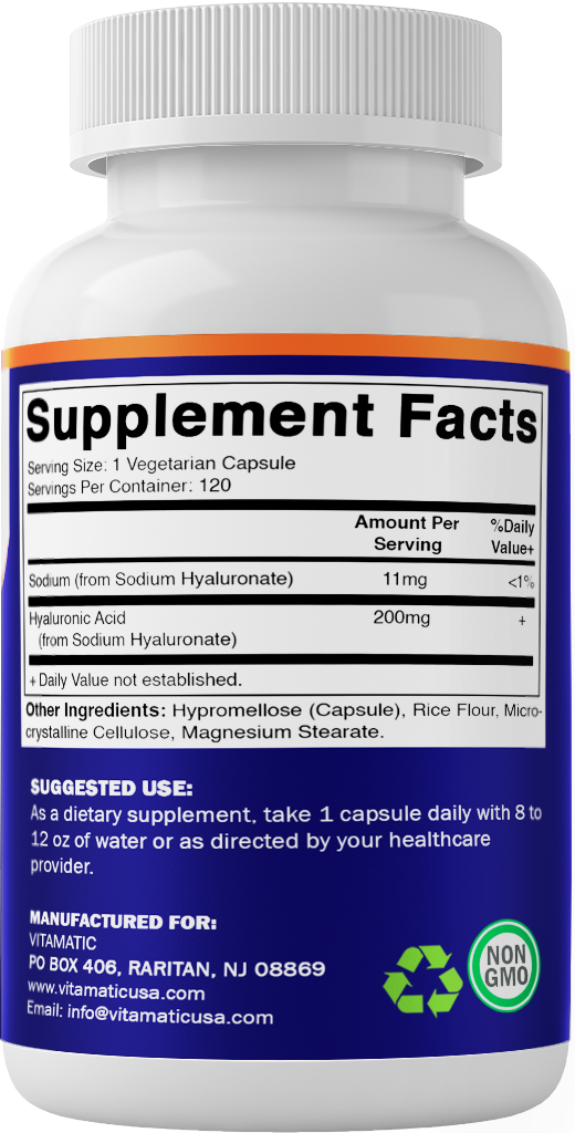 Hyaluronic Acid 200mg - 120 Capsules