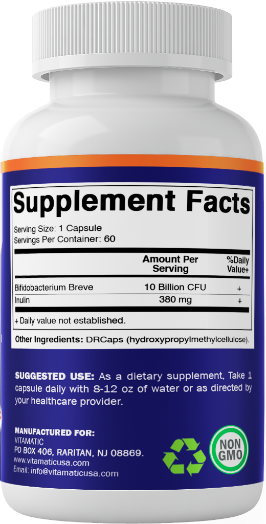 Bifidobacterium Breve - 10B per DR Capsule - 60 Count