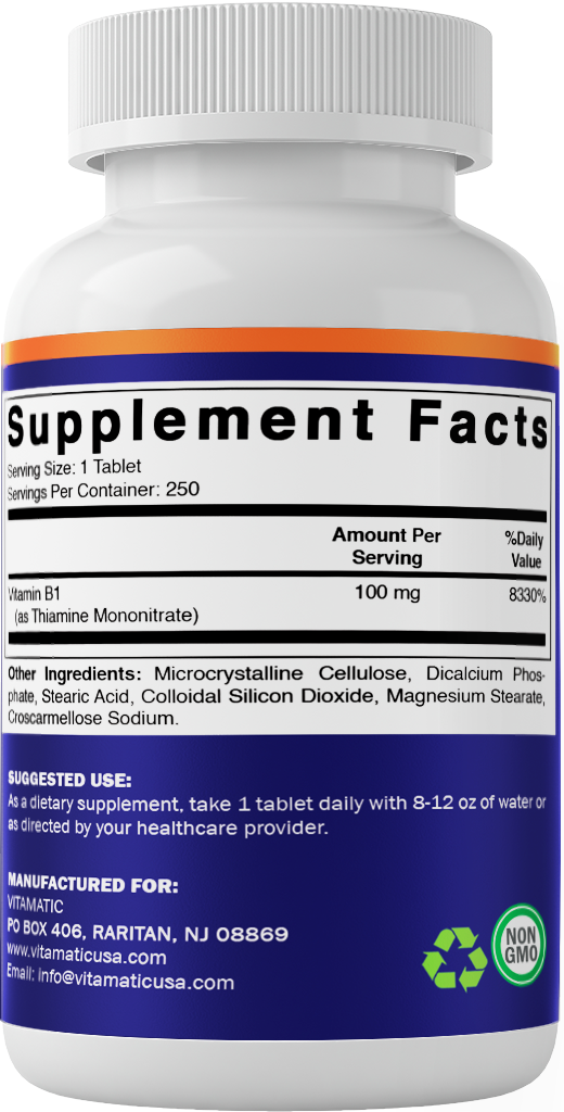 Vitamin B1 100 mg - 250 Tablets