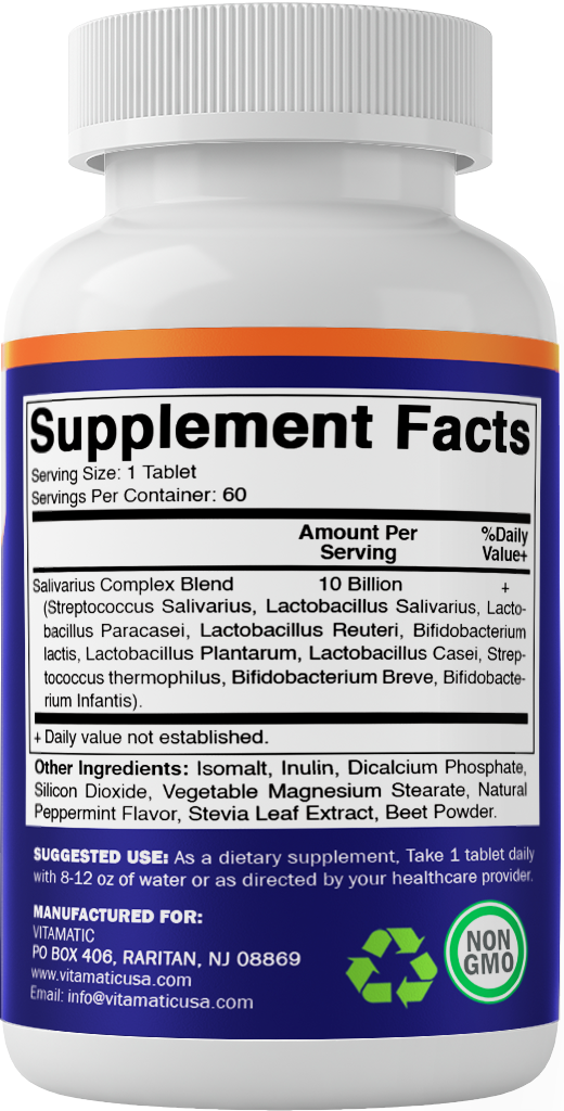 Salivarius Complex 10 Billion Chewable Mint Flavored Tablet - 60 Count