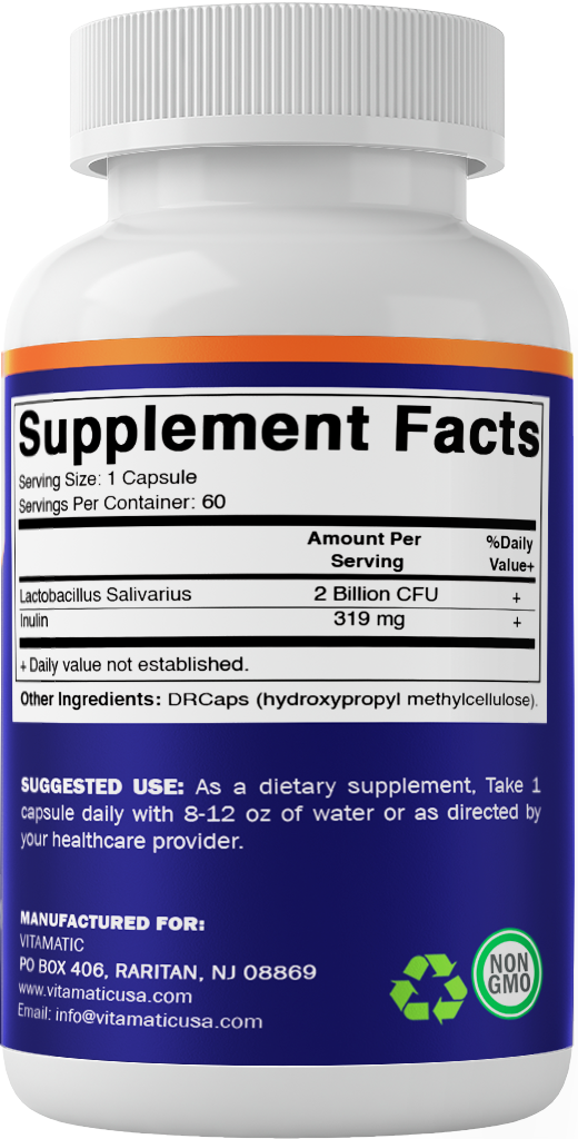 Lactobacillus Salivarius 2 Billion - 60 DR Capsules