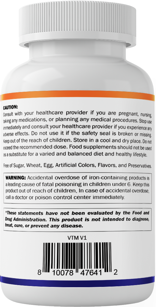 Vitamatic Carbonyl Iron 65mg + Vitamin C, 120 Tablets